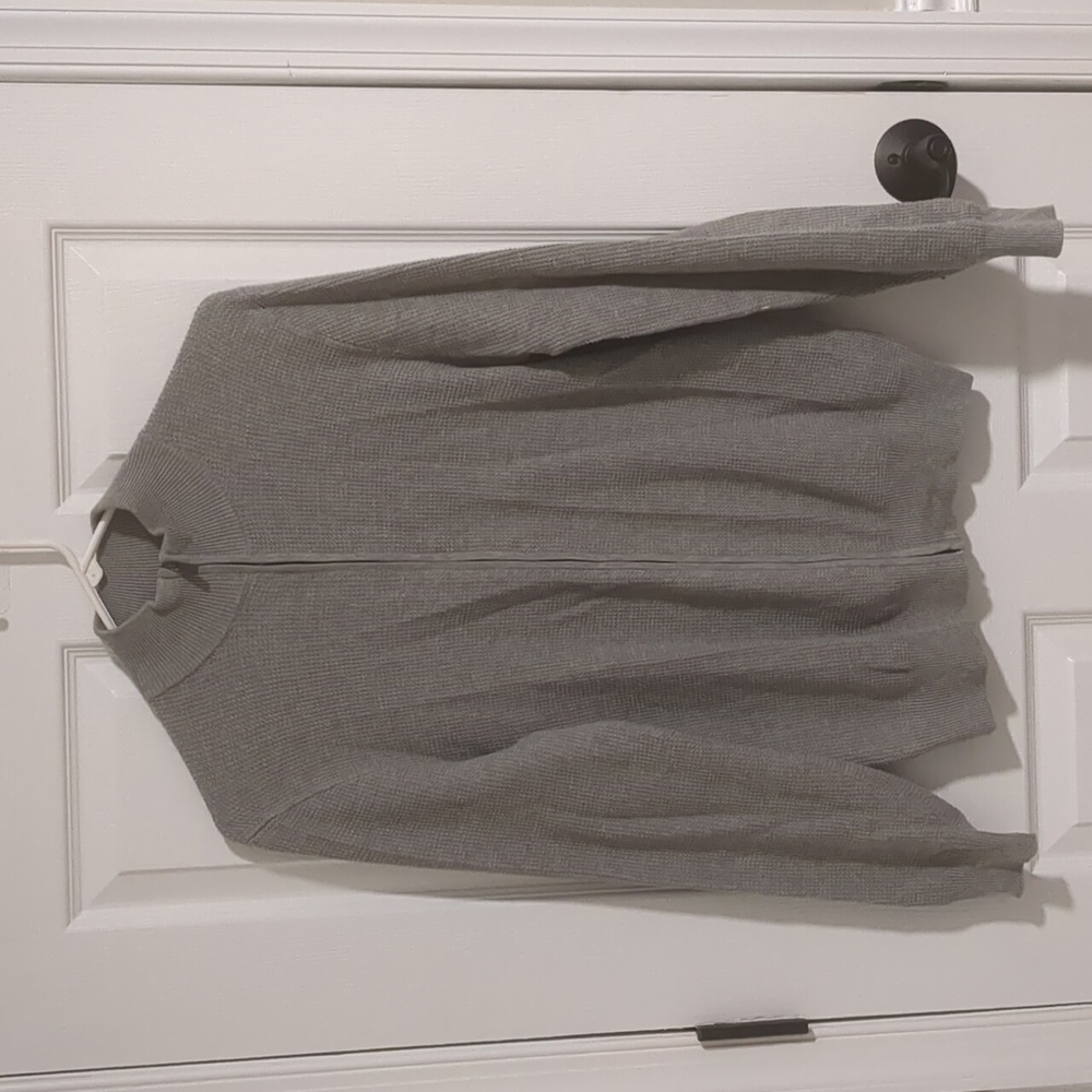 Men’s Massimo Dutti Cardigan Sweater, Gray, Size  M 38